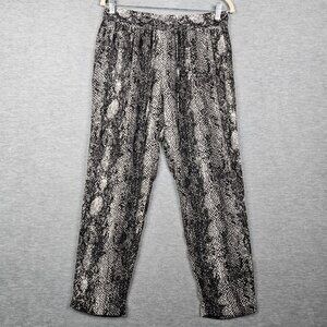 Veronica M Women’s Snake Printed Pockets Elastic waist Pants Sz L